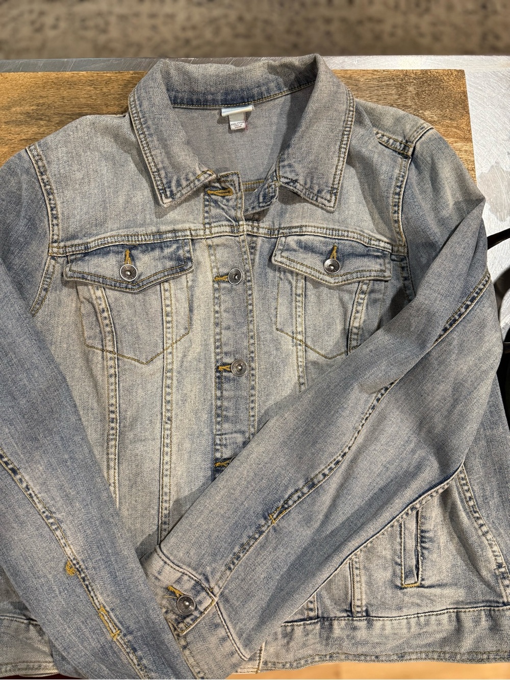 Merona Light Wash Denim Jacket in Faded Blue